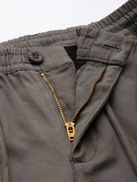 The Indian Garage Co Men Grey Slim Fit Chinos Trousers
