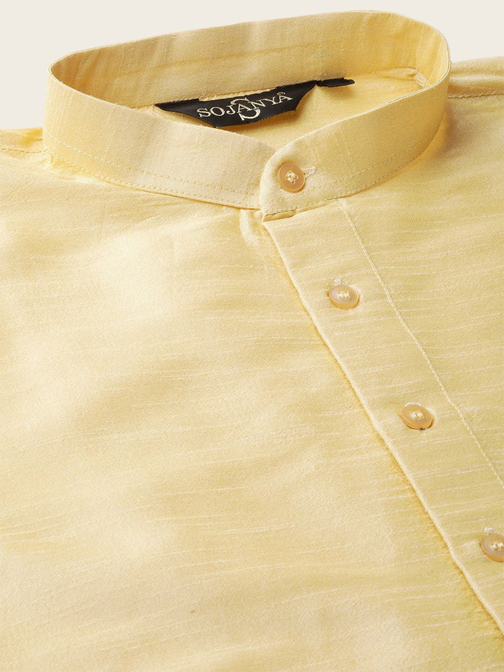SOJANYA Mandarin Collar Regular Kurta With Churidar & Nehru Jacket