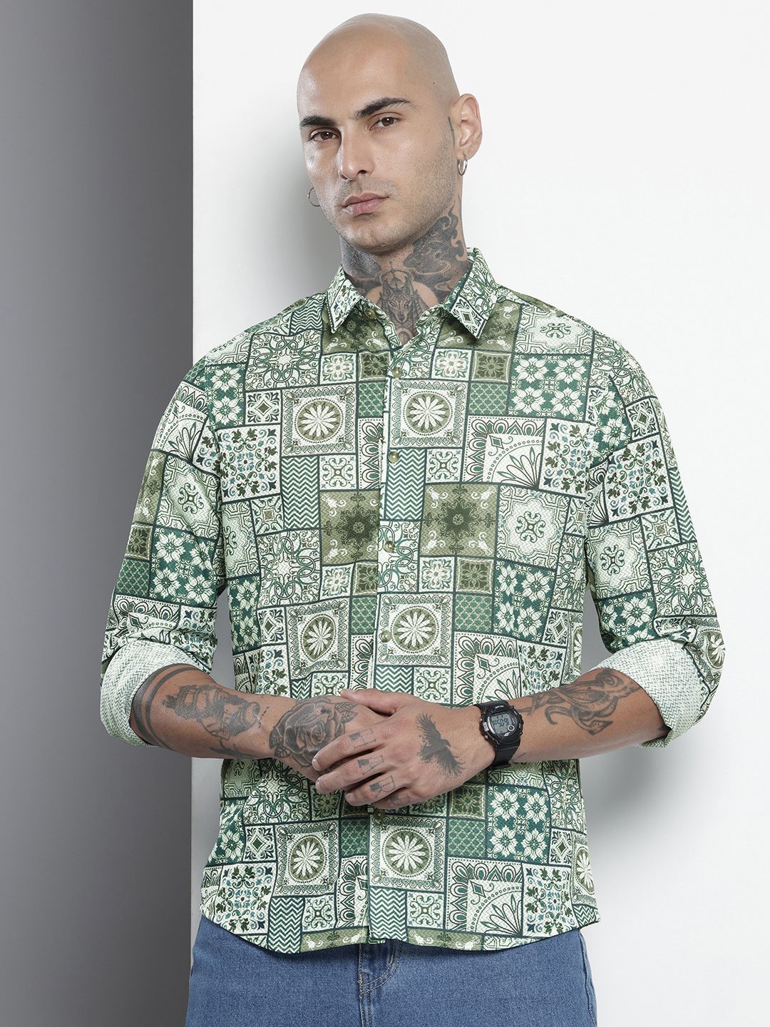 The Indian Garage Co Ethnic Motifs Printed Casual Shirt