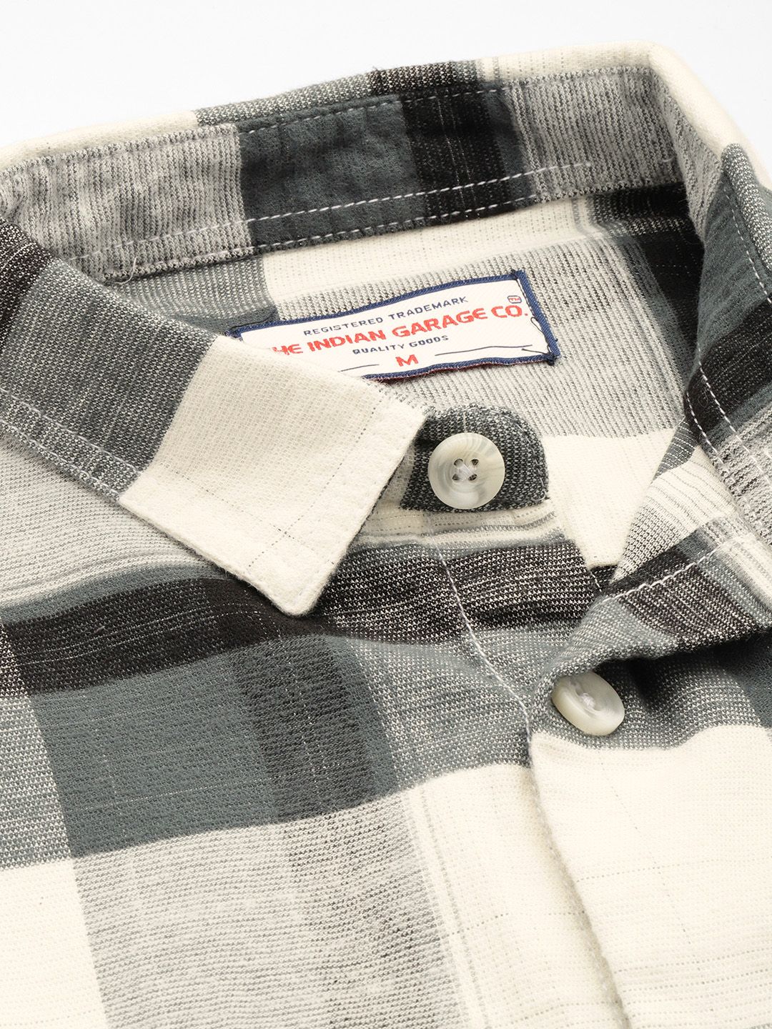 The Indian Garage Co Men Regular Fit Checkered Double Flap Casual Shirt