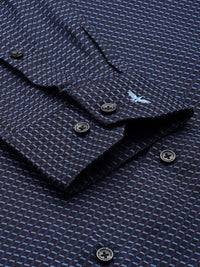 Park Avenue Pure Cotton Self-Design Slim Fit Formal Shirt