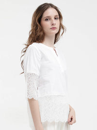 RAREISM Inna V-Neck Bell Sleeves Cotton Top
