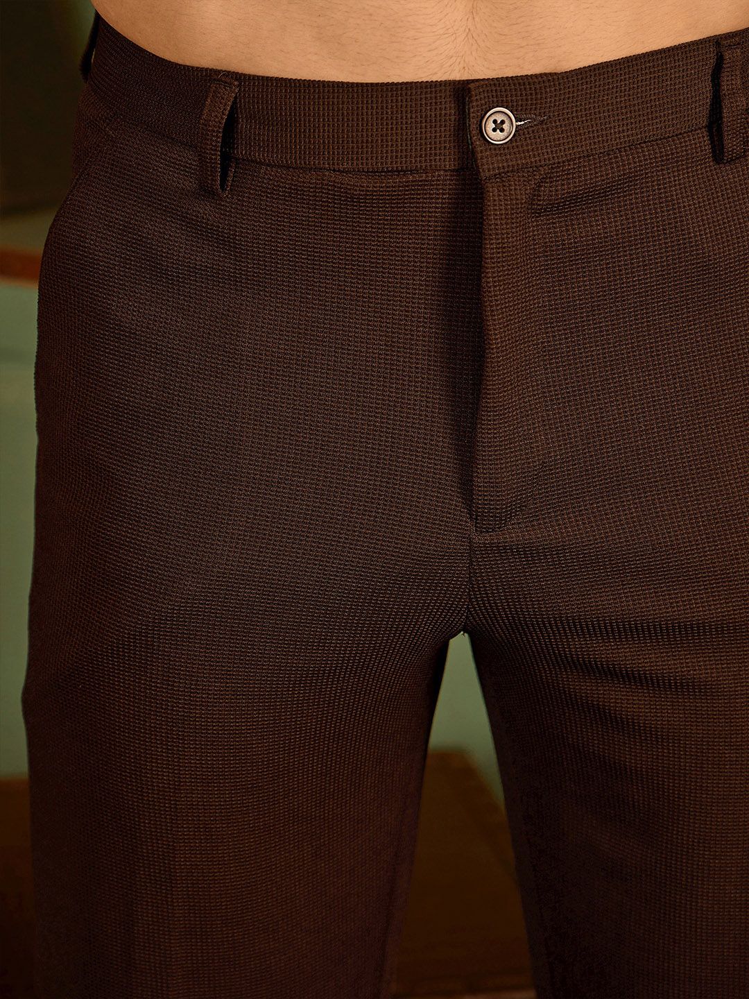 DENNISON Korean Baggy Fit 4 Way Lycra Trouser