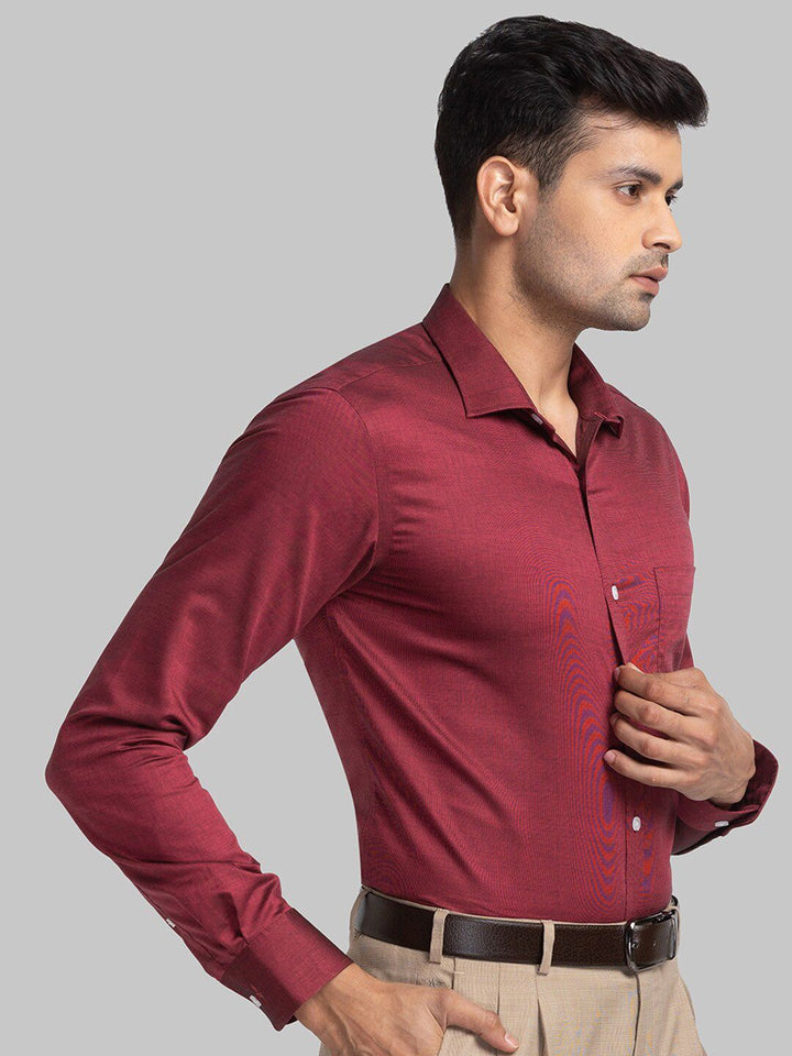 Park Avenue Spread Collar Long Sleeves Organic Cotton Slim Fit Formal Shirt