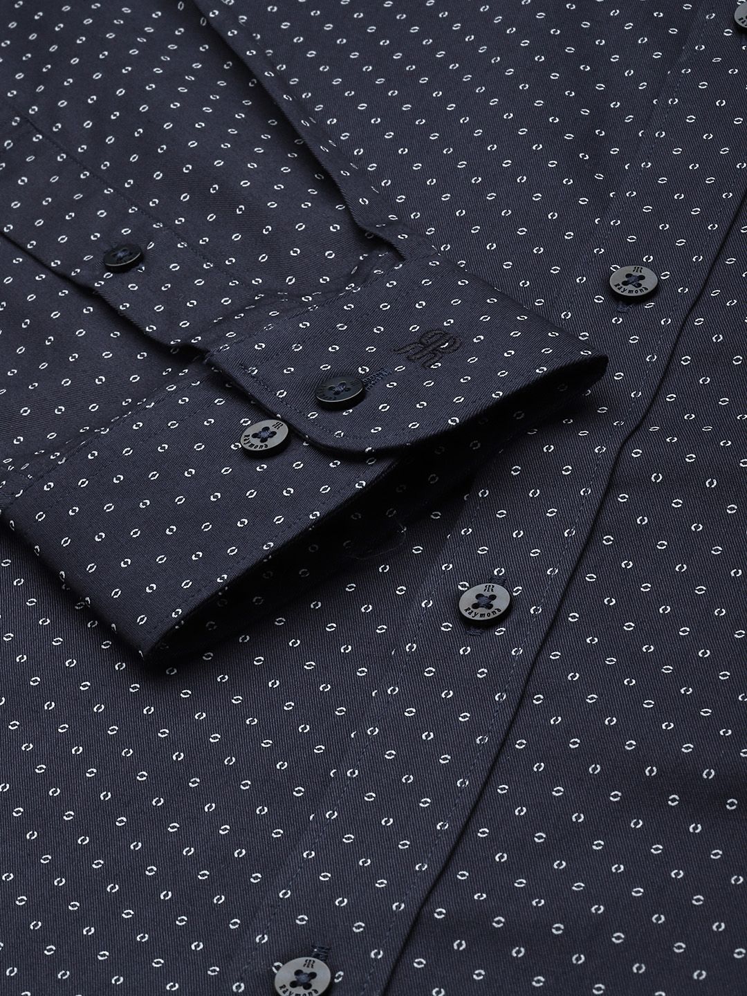 Raymond Pure Cotton Slim Fit Opaque Printed Formal Shirt