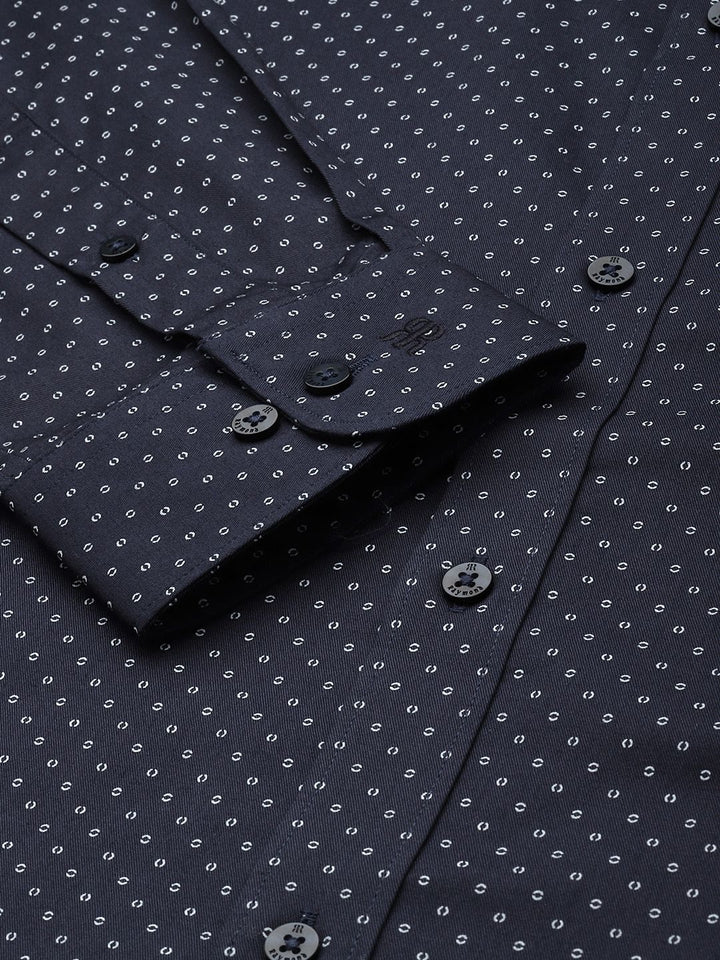 Raymond Pure Cotton Slim Fit Opaque Printed Formal Shirt