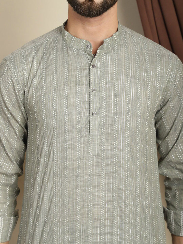Anouk Woven Design Thread Work Cotton Kurta