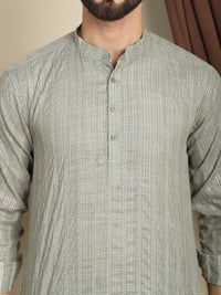 Anouk Woven Design Thread Work Cotton Kurta