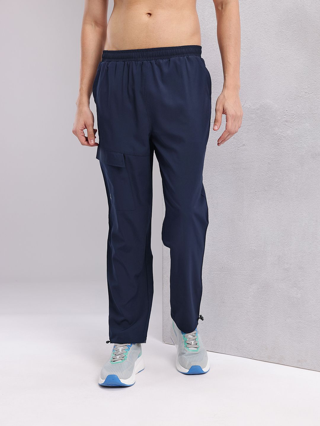 HRX by Hrithik Roshan Men Mid-Rise Rapid-Dry Running Track Pants with Toogled Hem