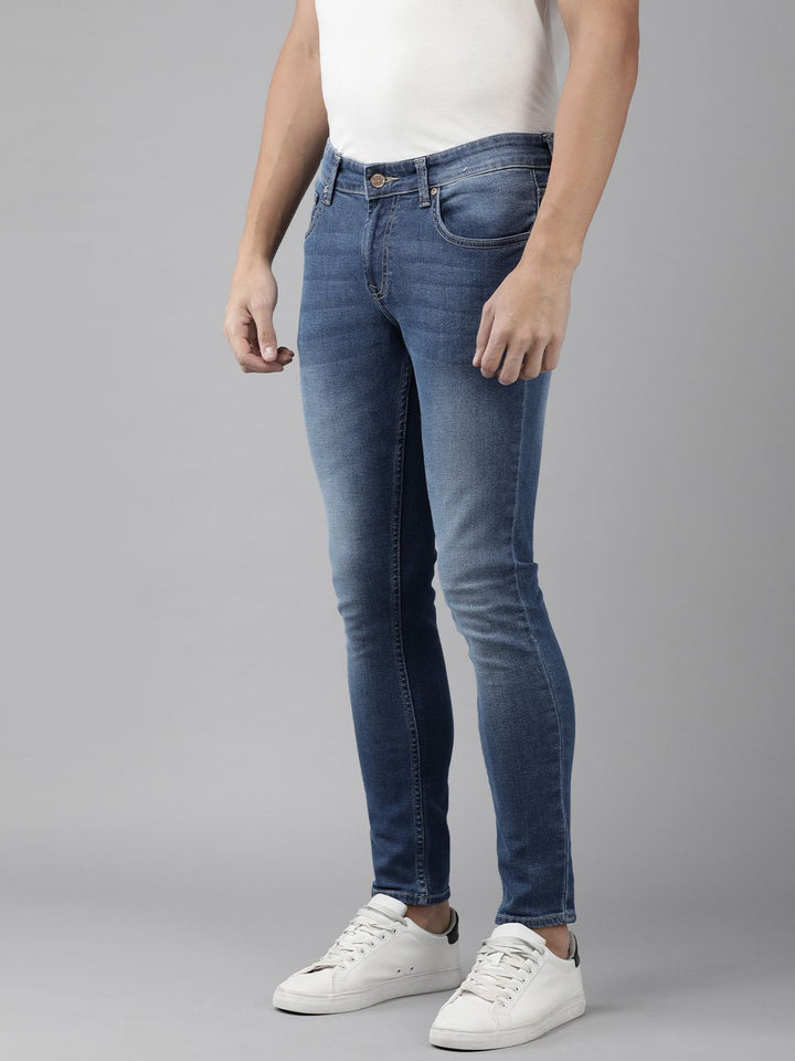 SPYKAR Men Super Skinny Fit Low-Rise Heavy Fade Stretchable Jeans