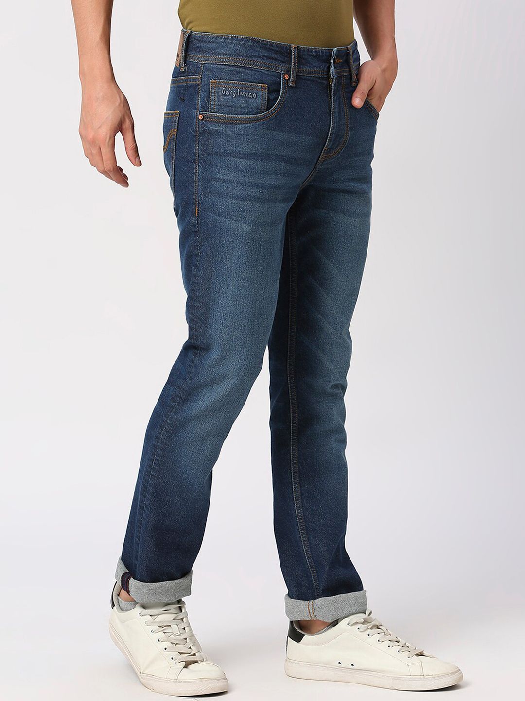 Being Human Men Slim Fit Heavy Fade Jeans