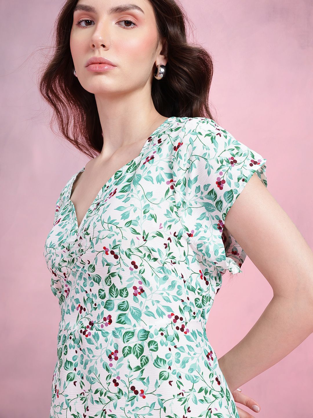 Dressberry Floral Print A-Line Dress