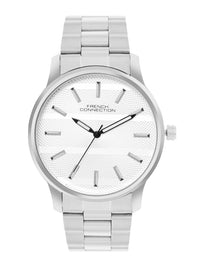 French Connection Men Dial & Stainless Steel Bracelet Style Straps Analogue Watch FCN091SM