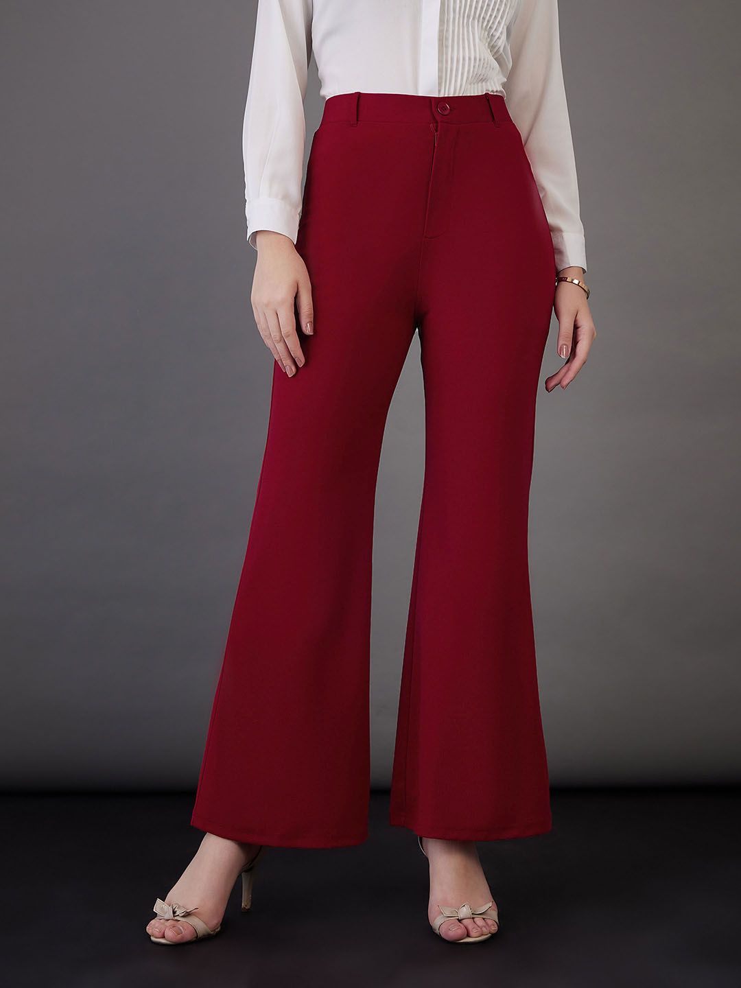 SASSAFRAS worklyf Women High-Rise Bootcut Trousers