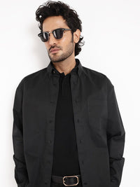RARE RABBIT Men Zord Boxy Spread Collar Shirt