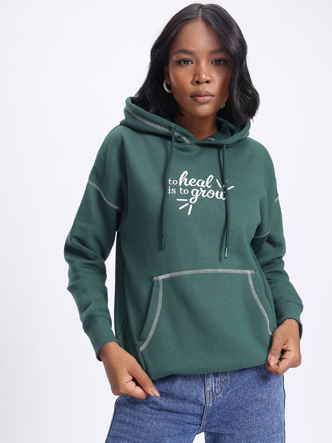 DressBerry Elevated Comfort Printed Relaxed Fit Sweatshirt