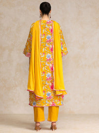 Varanga Women Ethnic Motifs Printed Regular Beads and Stones Pure Cotton Kurta with Trousers & With Dupatta
