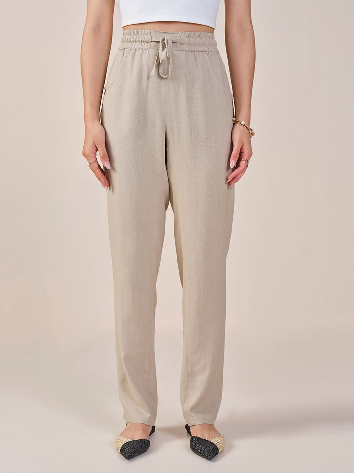 AND Women Mid Rise Regular Fit  Trousers
