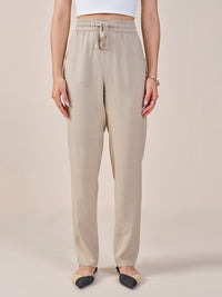 AND Women Mid Rise Regular Fit  Trousers