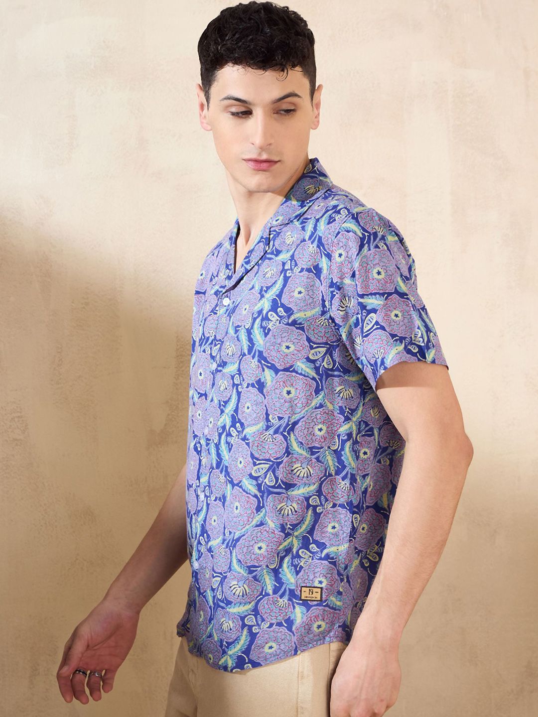 DENNISON Floral Printed Oversized Casual Shirt