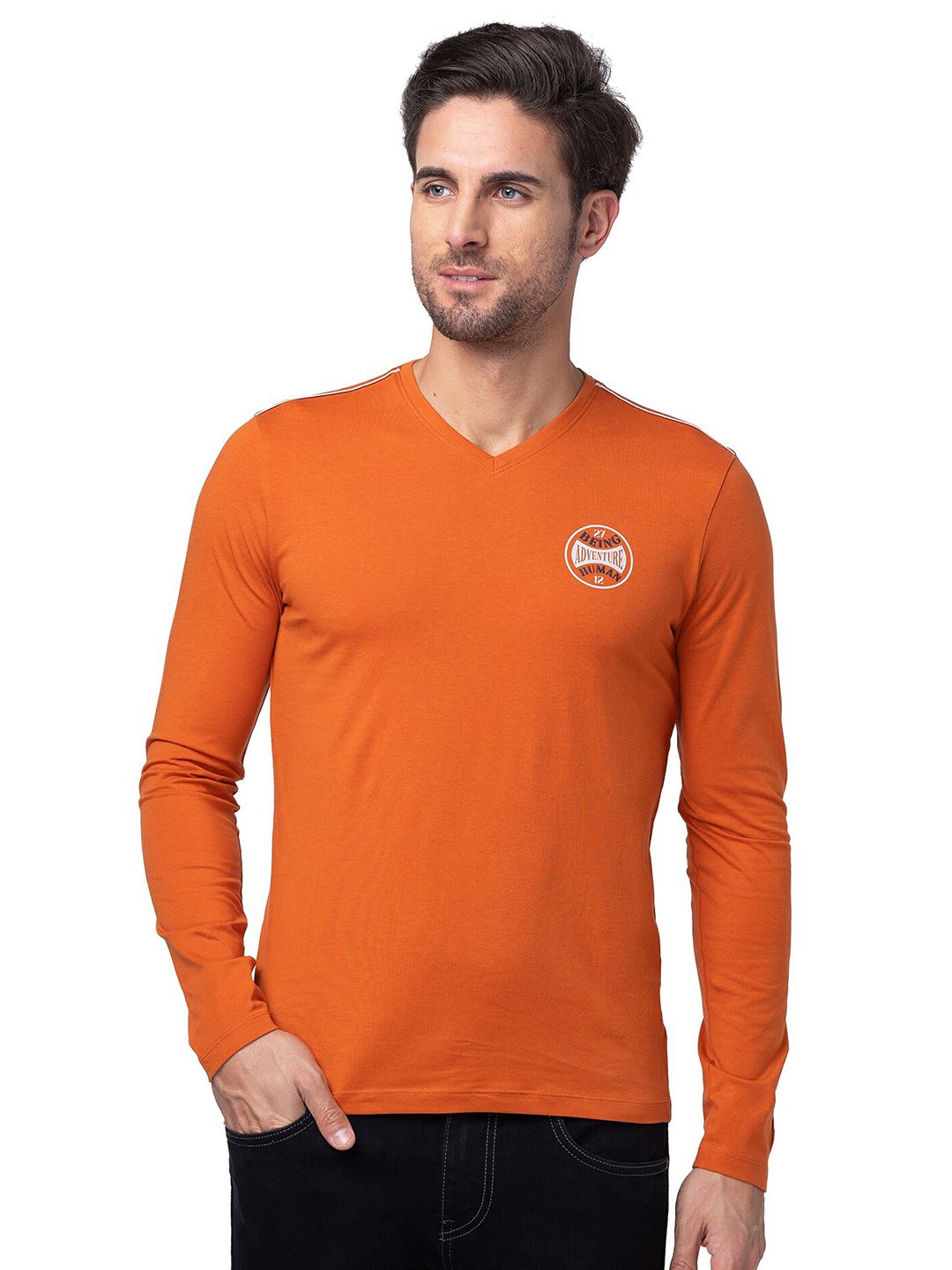 Being Human V-Neck Cotton T-shirt