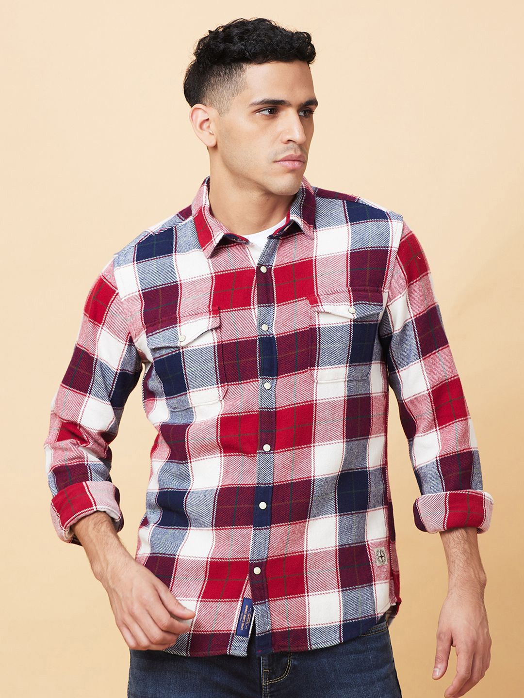 Being Human Men Slim Fit Tartan Checks Opaque Checked Casual Shirt