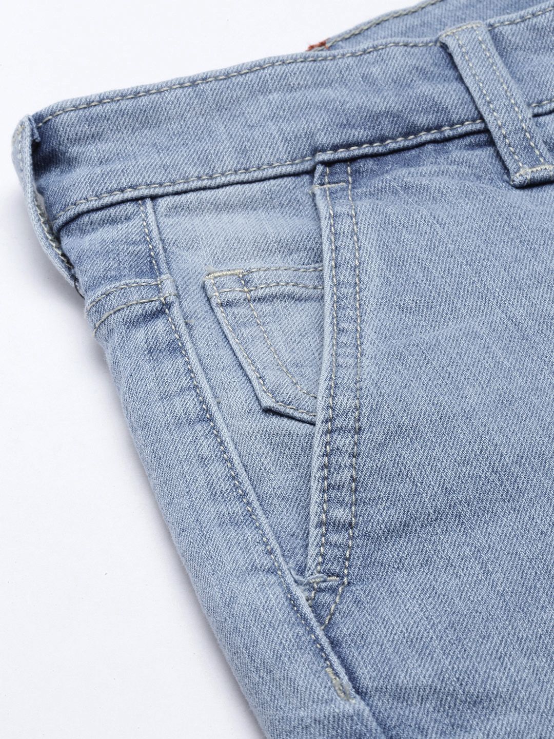 The Indian Garage Co Men Blue Slim Fit Light Fade Stretchable Jeans