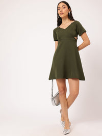 DressBerry Urban Chic Cut-Out Waist Chain Straps Mini Dress