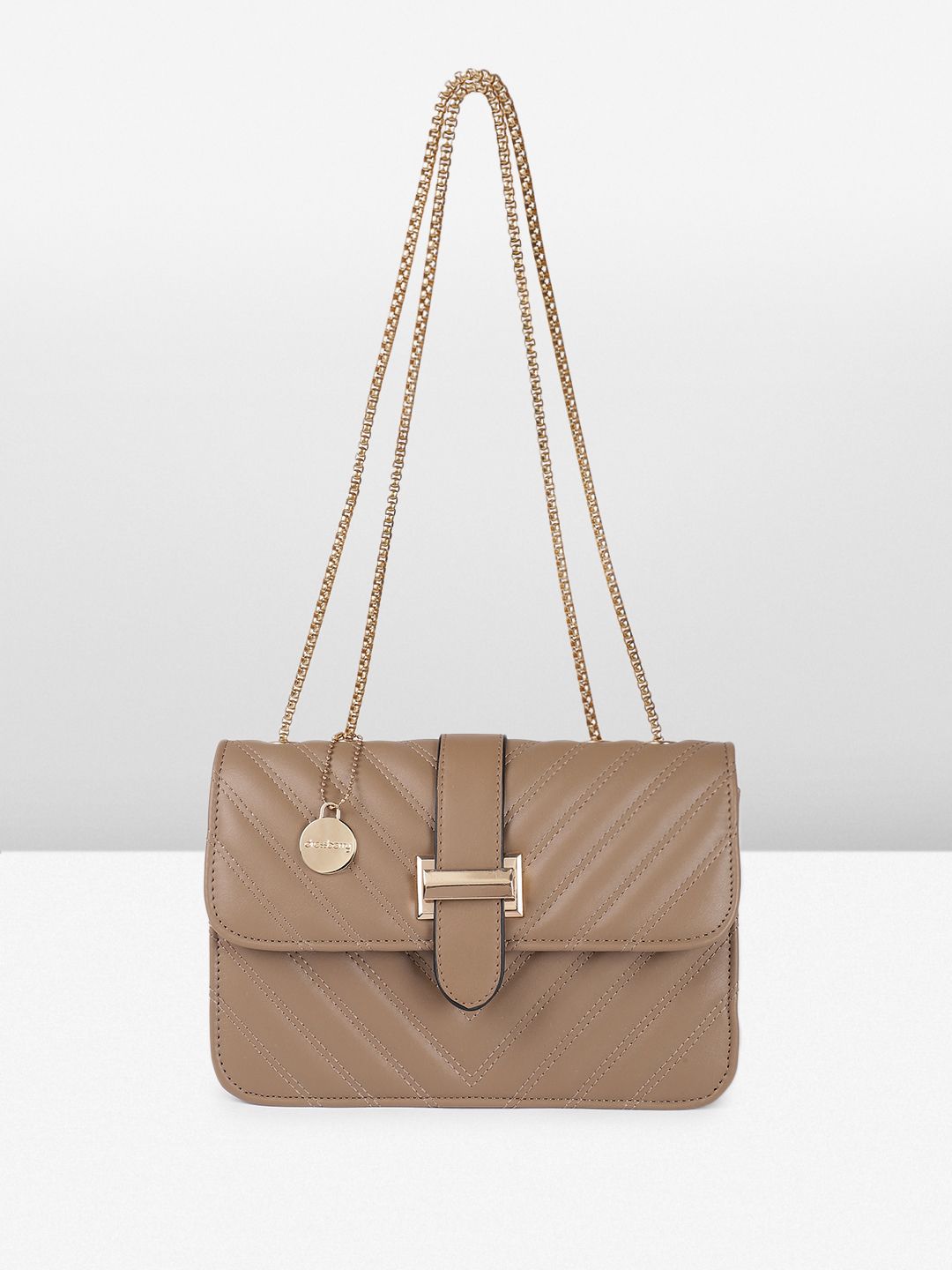DressBerry Quilted Structured Shoulder Bag