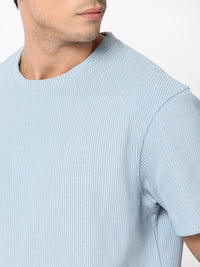 RARE RABBIT Men Bree Round Neck Slim Fit Cotton T-Shirt