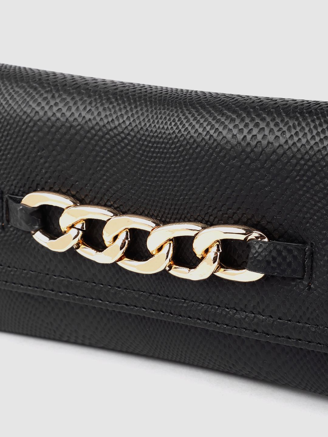 Lino Perros Women Snakeskin Textured Three Fold Wallet