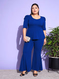 SASSAFRAS Curve Peplum Top & Kick Pleated Trouser Co-Ords