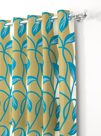 Story@home Nature Blue & Green 2 Pieces Ethnic Motifs Printed Window Curtains