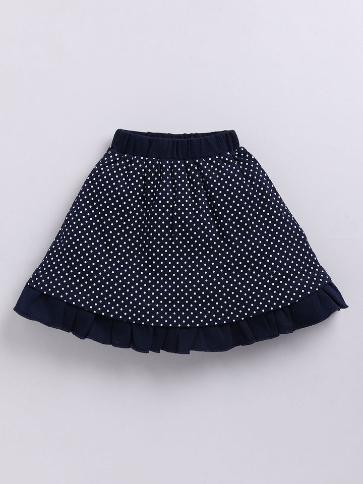 Moms Love Infant Girls Pure Cotton Printed Top with Skirt