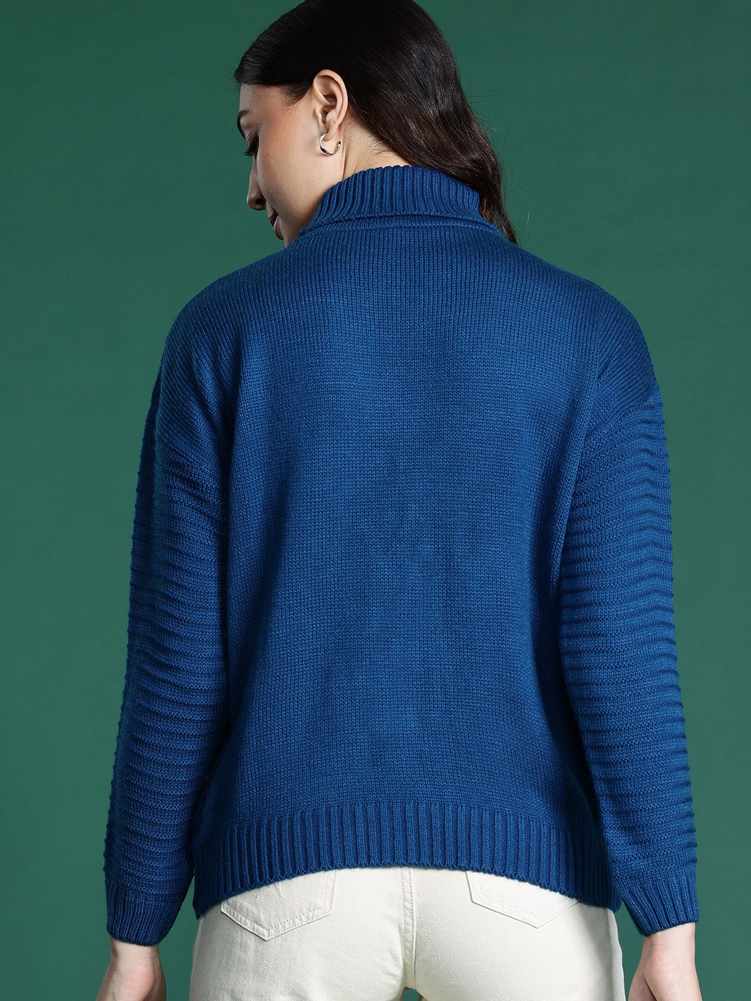DressBerry Cable Knit Turtle Neck Pullover