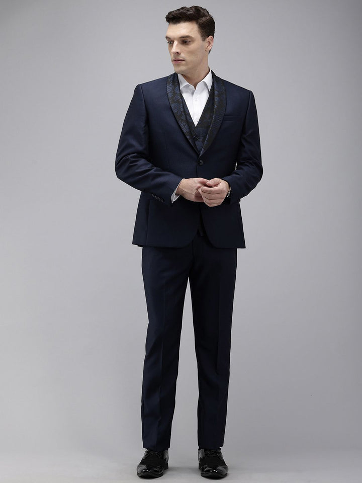 Park Avenue Shawl Collar Single Breasted 3-Piece Party Wear Suit