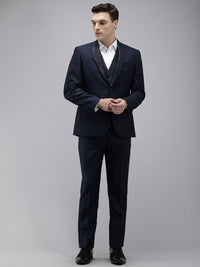 Park Avenue Shawl Collar Single Breasted 3-Piece Party Wear Suit