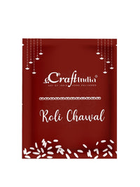 Set Hadiah Rakhi Berwarna Emas &amp; Merah eCraftIndia