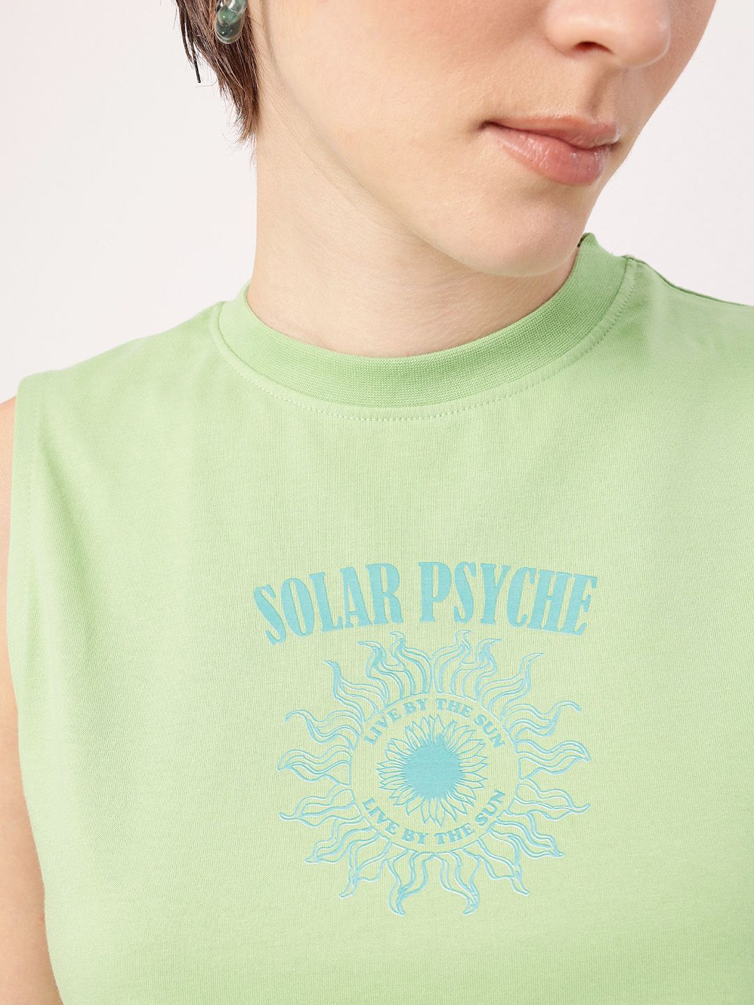 DressBerry Psyche Of The Sun, Grunge Of The Street Printed Crop T-shirt