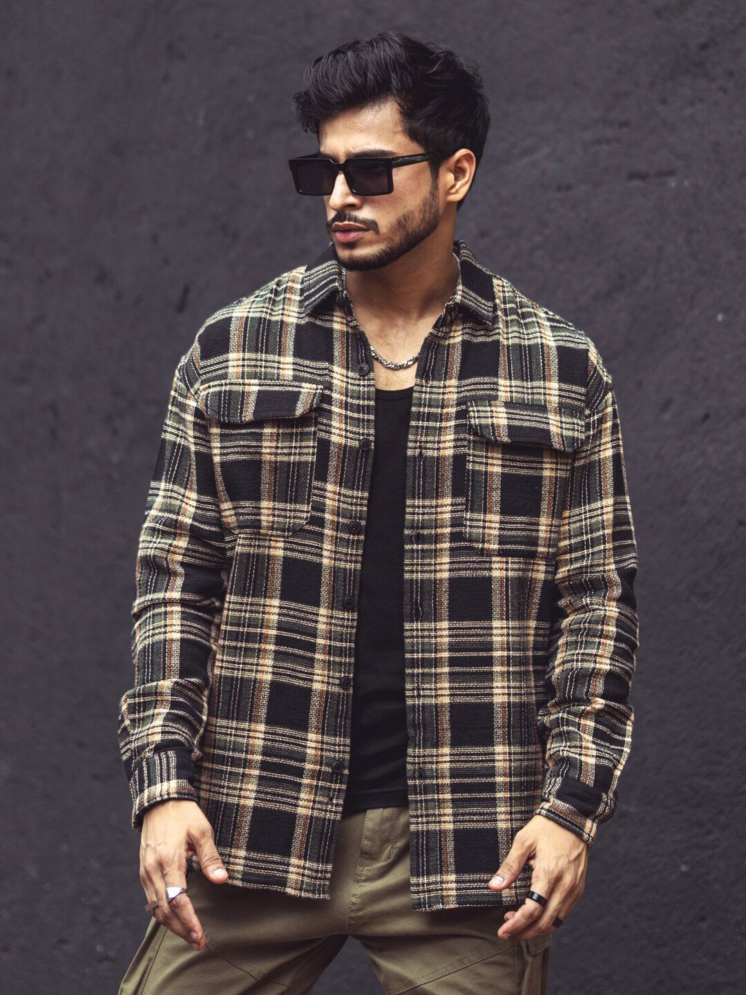 Powerlook India Regular Fit Tartan Checked Casual Shirt