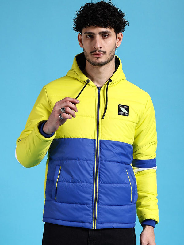 The Indian Garage Co Men Colourblock Regular Fit Puffer Jacket