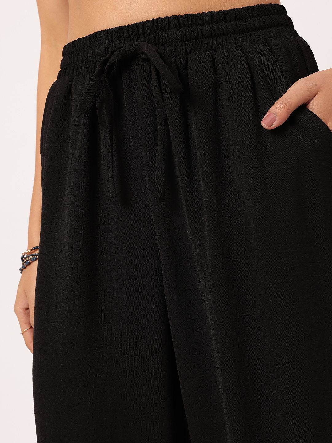 DressBerry Women Hippie Style Cropped Button-Cuffs Trousers