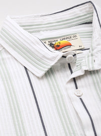 The Indian Garage Co Striped Pure Cotton Casual Shirt