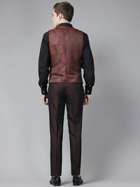 Park Avenue Self Design Super Slim Fit Single-Breasted 3-Piece Party Suit