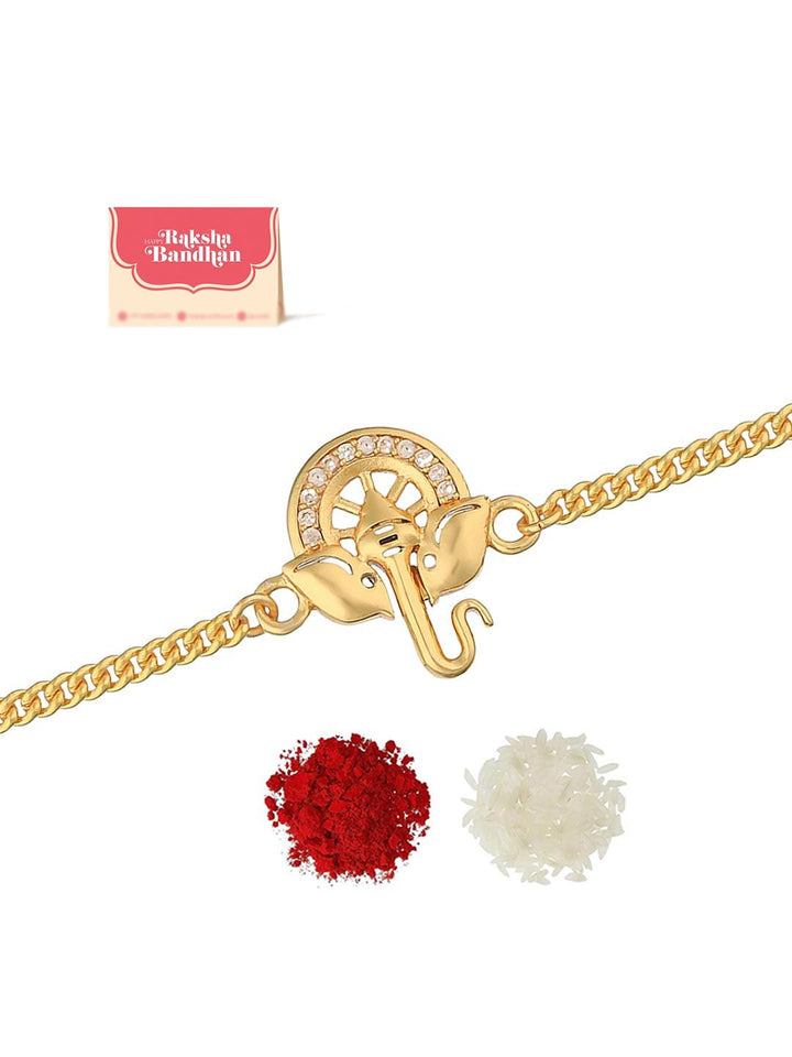 Voylla Gold-Toned Bracelet Style Rakhi