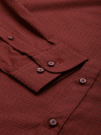 Raymond Slim Fit Geometric Printed Pure Cotton Formal Shirt