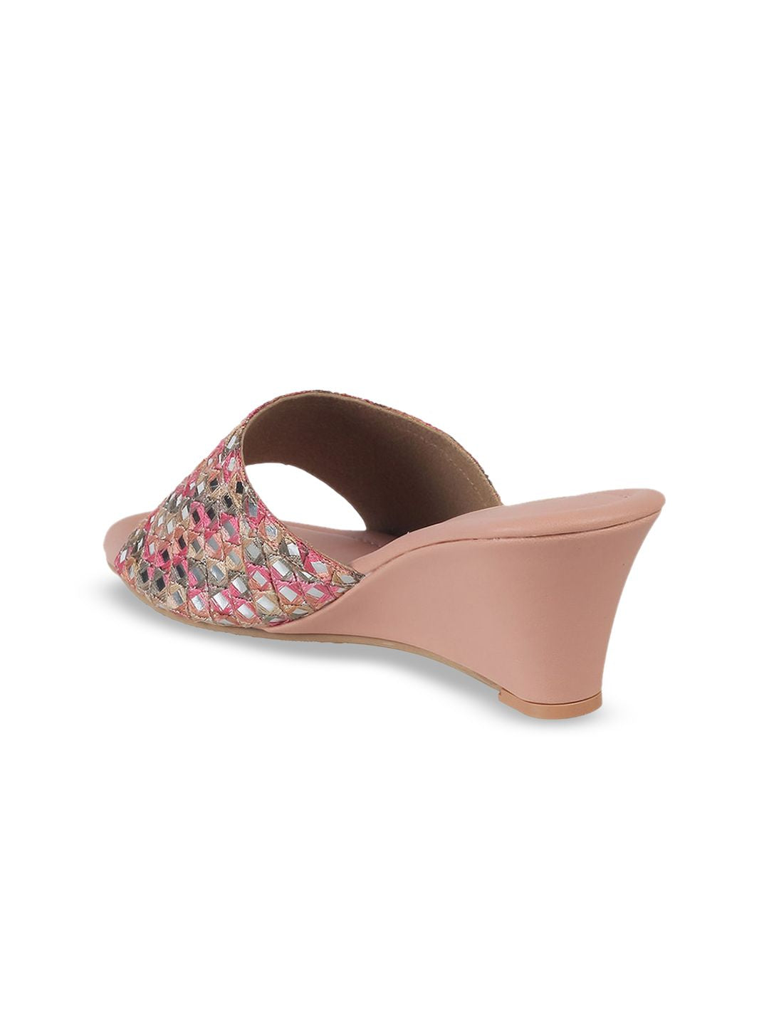 Metro Embellished Open Toe Wedges