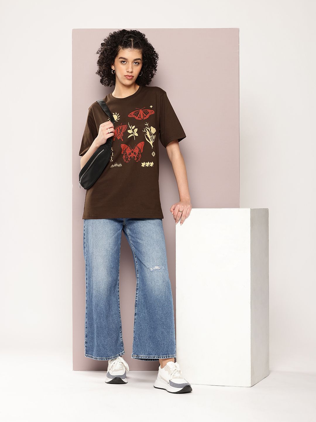 DILLINGER Women Graphic Printed Oversized T-shirt