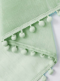 URBAN SPACE Green 2-Piece Sheer Window Curtains