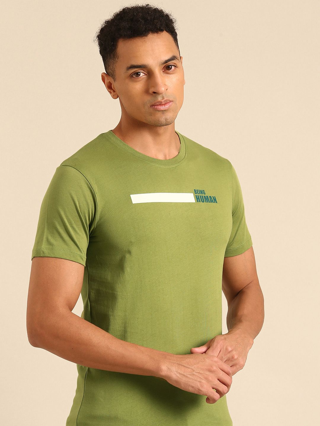 Being Human Pure Cotton T-shirt with Minimal Print